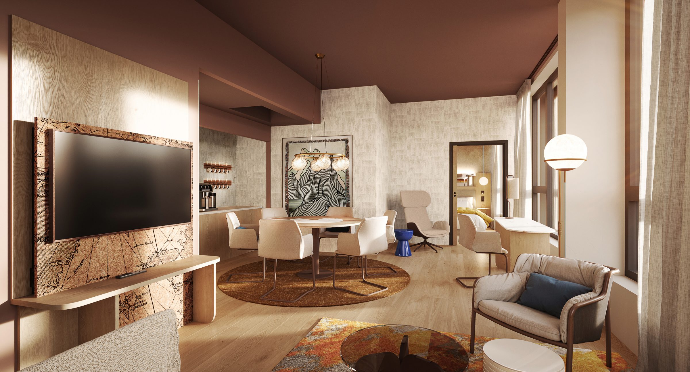 Luksuriøst møbeldesign med moderne innredning