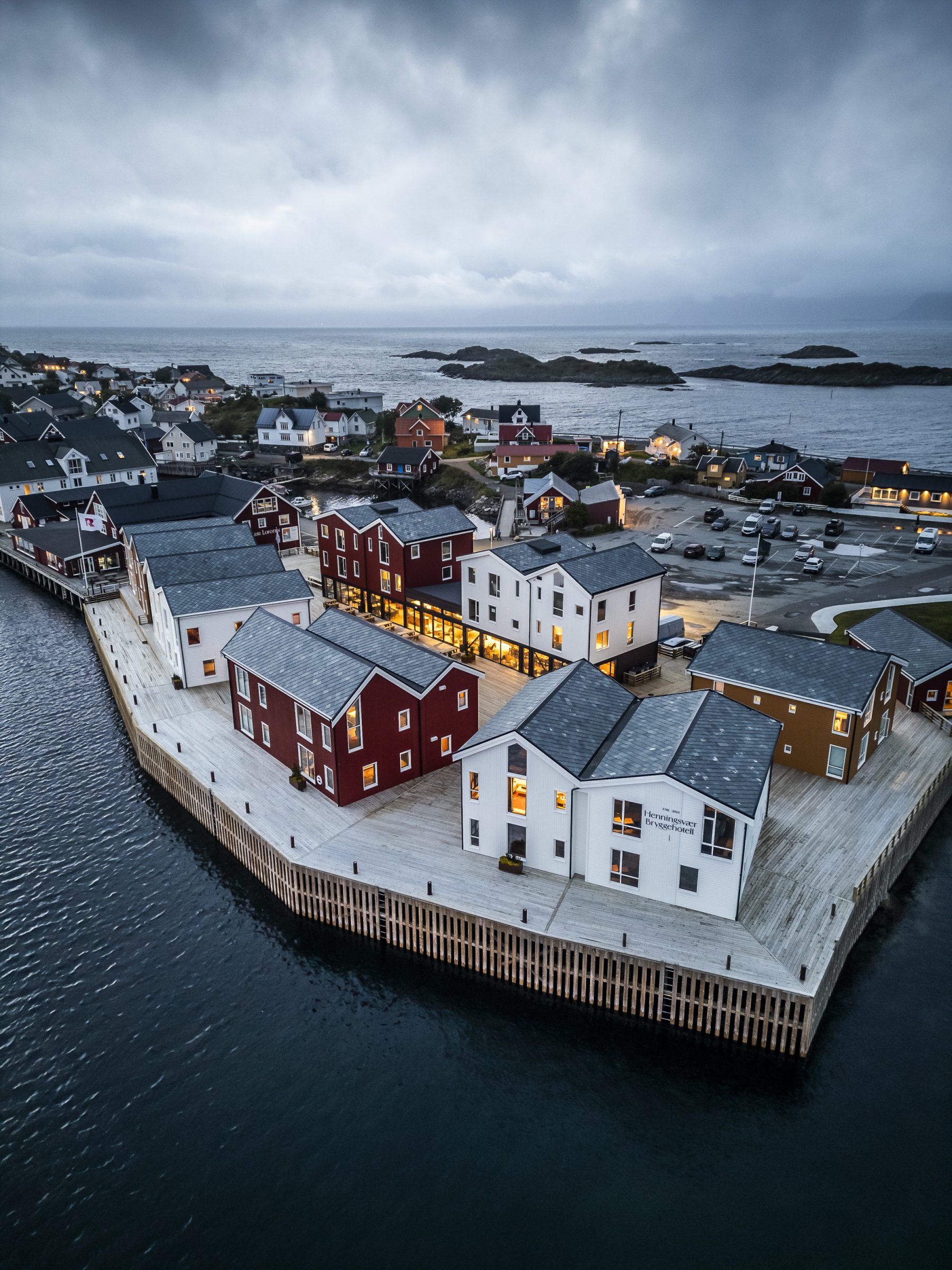 Havneområdet i en fiskerby