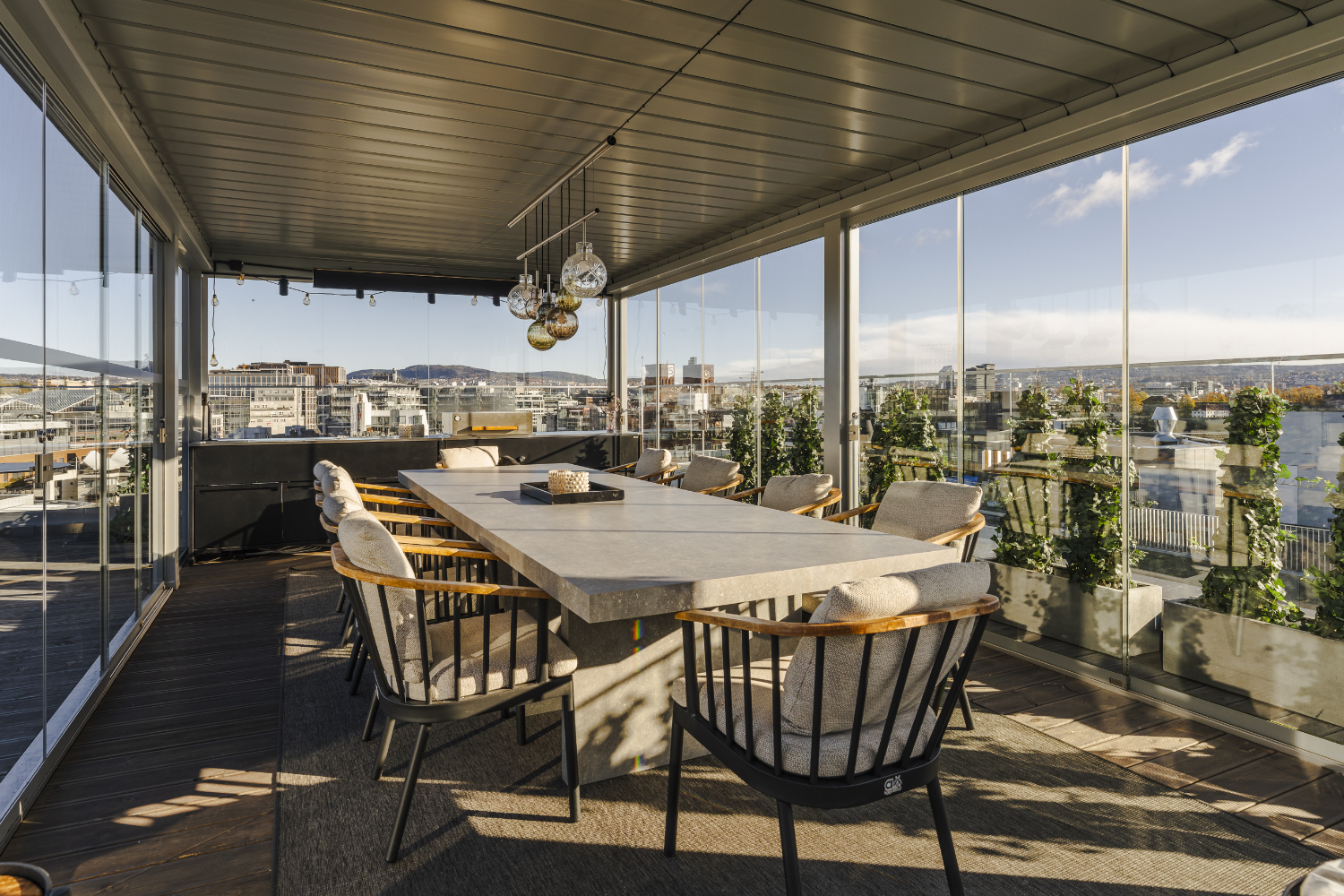 Takterrasse på Tjuvholmen