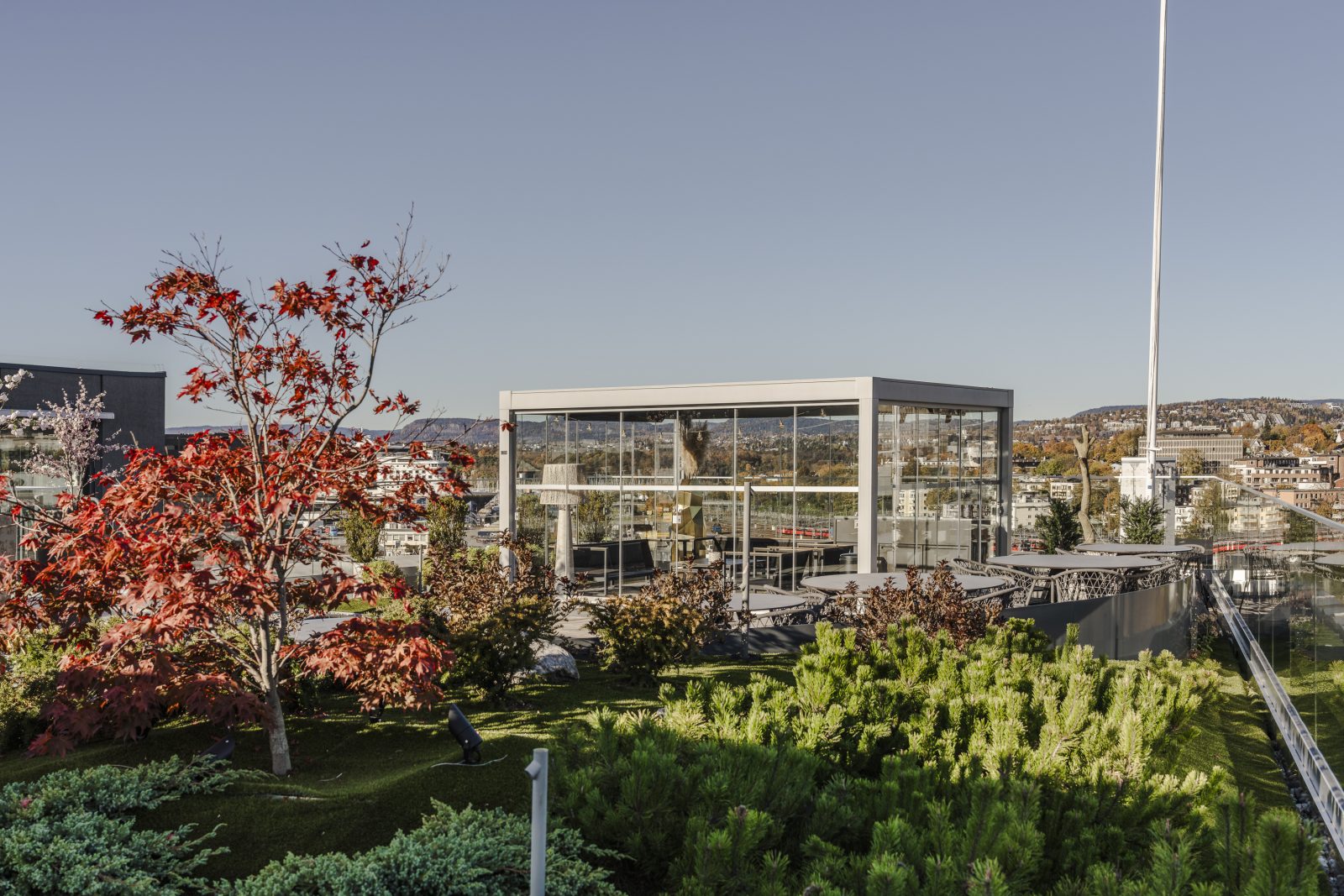 Takterrasse på Tjuvholmen