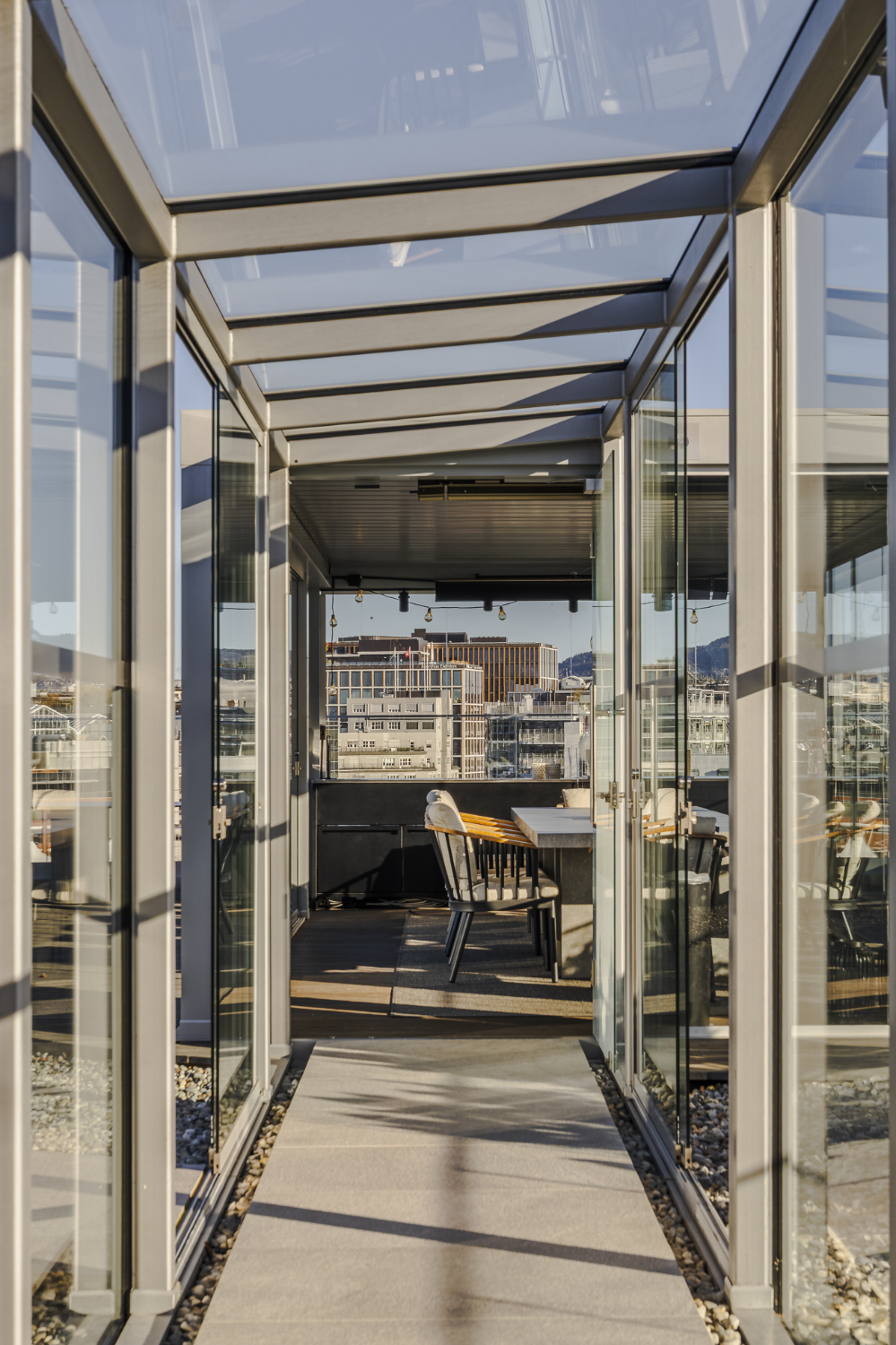 Takterrasse på Tjuvholmen