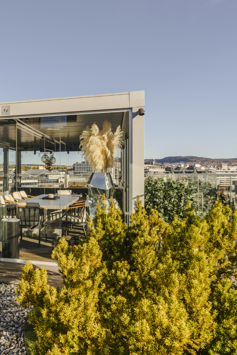 Takterrasse på Tjuvholmen