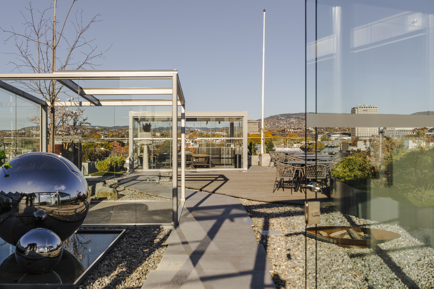 Takterrasse på Tjuvholmen
