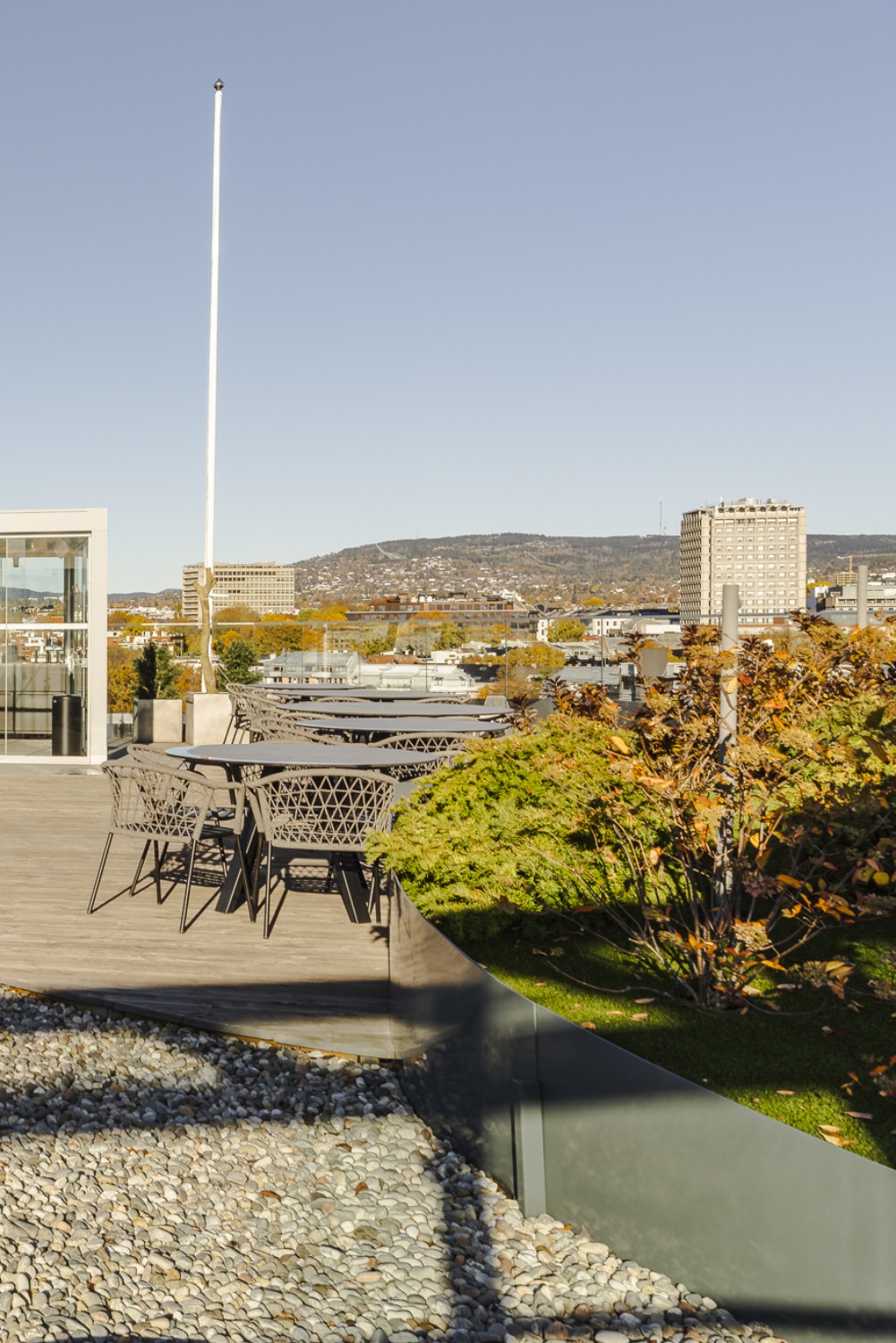 Takterrasse på Tjuvholmen