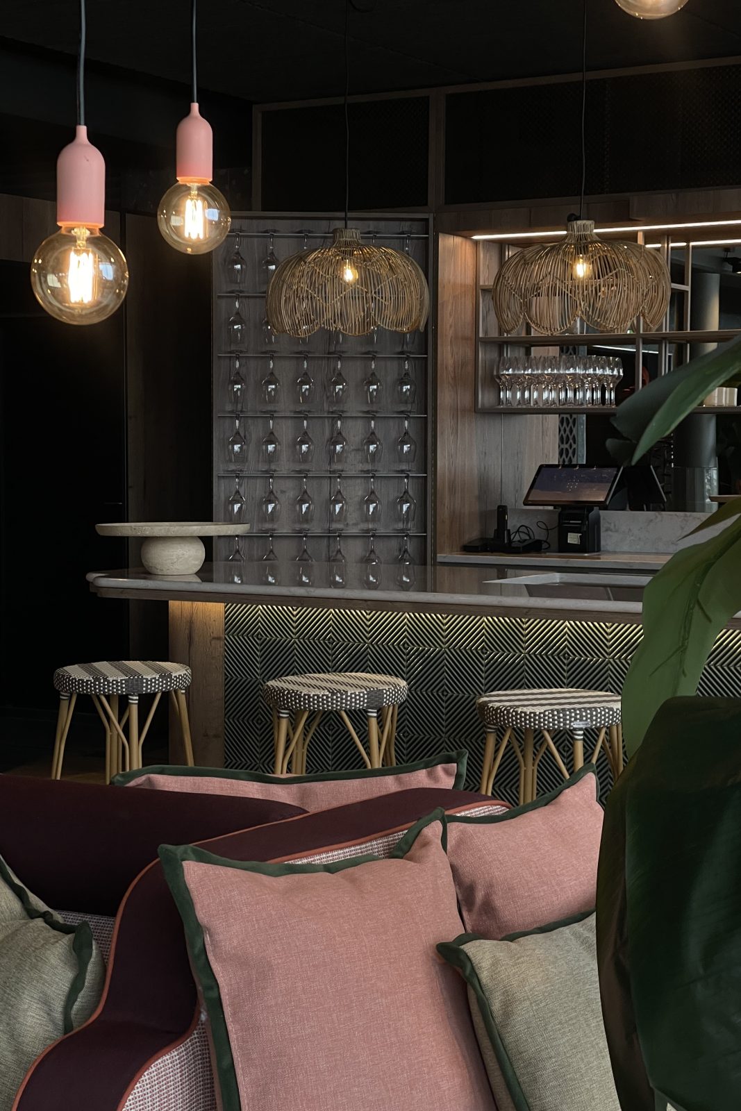 Modern Lounge Interior with Stylish Lighting