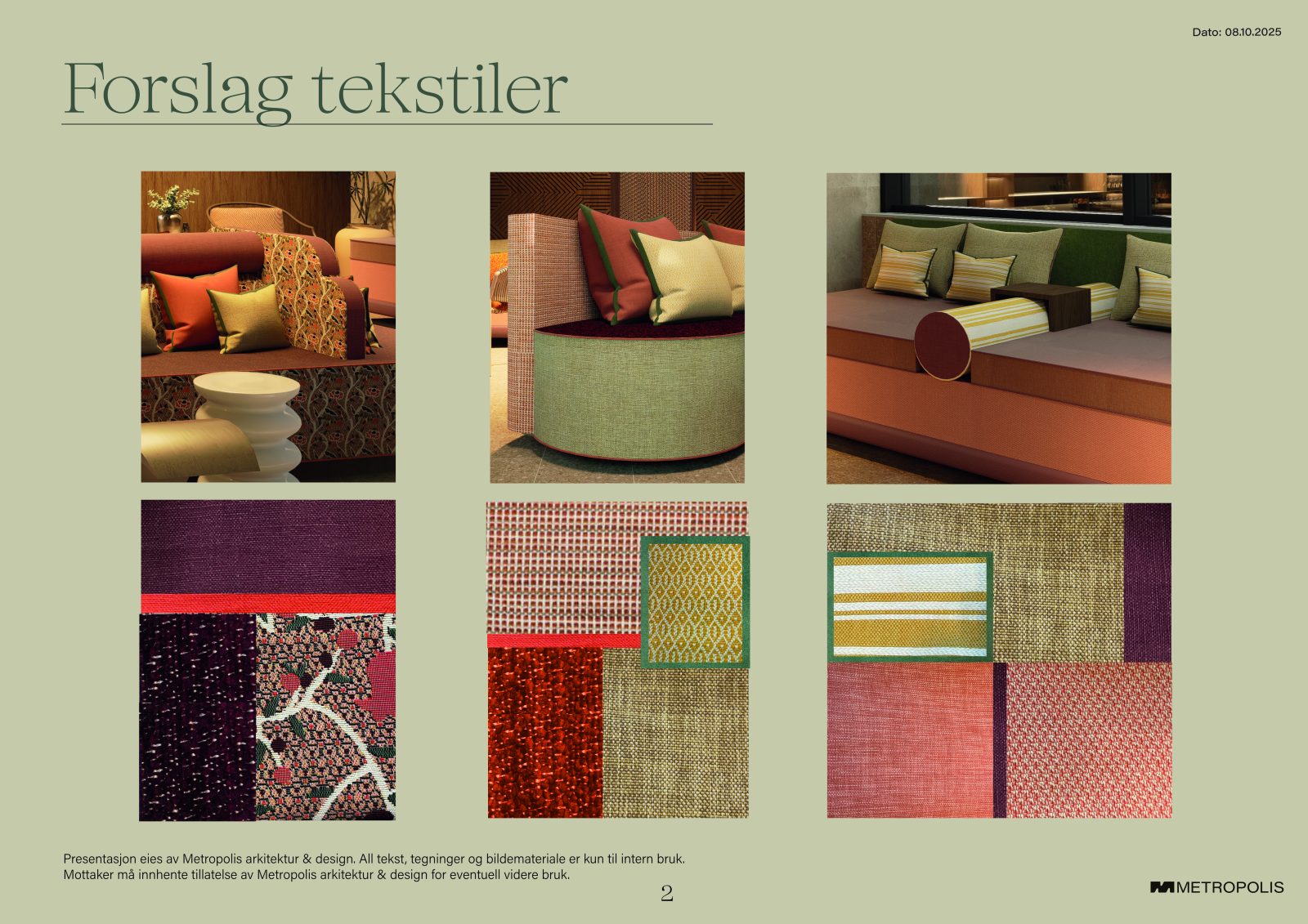 Tekstilforleg fra Metropolis arkitektur & design